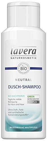 lavera Neutral Dusch-Shampoo ∙ Bio Nachtkerze ∙ Haut & Haar ∙ Seifenfreie milde Rezeptur ∙ Neurodermitis ∙ Medizinische Hautpflege ∙ vegan Bio Pflanzenwirkstoffe Naturkosmetik Duschgel 200 ml