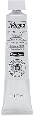 Schmincke – Norma® Professional - feinste Künstler-Ölfarben, Titanweiß - 120 ml