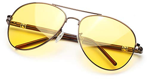SODQW Lunette de Conduite Vision de Nuit Anti Eblouissement Polarisée- Jaune anti-éblouissement Lunettes - Protection UV400