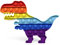 KUNSTIFY POP IT Dino Fidget Toy Antistress Spielzeug für Erwachsene und Kinder Popit Figetttoys Fidget Toy Set Dinosaurier Figet Squishy Set Push pop (Regenbogen Dino)