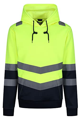 Regatta Professional Men's Hi-Vis Overhead Hoodie Yellow