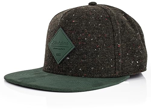 Blackskies Port Moody Snapback cap | Unisex Premium Baseball cappy Piatto Basecap Visiera in camoscio Sintetico - Verde m茅lange Uomo Donna - Streetwear Outdoor