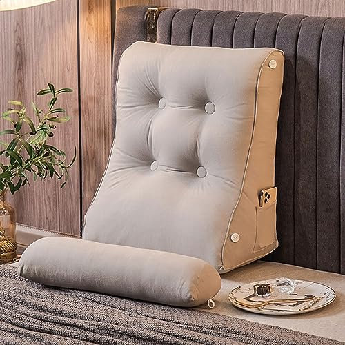 Lesekissen Bett Keil,dreieckig Keilkissen Erwachsene Rcken Ruhe Loungekissen,groe Taillen Bett Kissen zum Sitzen im Bett zum Entspannen,Ergonomisches extra gro Lesekissen fr Bett und
