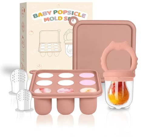 Lindo chupete de frutas para bebés, sin BPA, con molde de silicona, perfecto para leche materna, fórmula, frutas, verduras, apto para lavavajillas para bebés de 4 meses en adelante