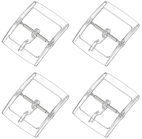 sourcing map Fibbia di ricambio per cinturino di orologio, fibbia di ricambio in plastica, per cinturini in pelle, silicone, nylon, tela, Trasparente, 16mm