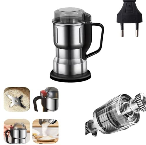 Moulin à café électrique,2025 Nouveau broyeur à céréales, broyeur pour, Broyeur à poudre en acier inoxydable Broyeur à épices électrique, Petite rectifieuse avec poignée