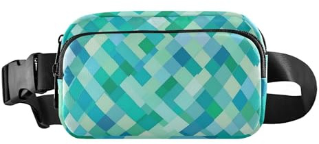 Fyrkanter vit roséguld blomma midjeväska crossbody pass väska slunga kvinnor bröstväskor midjeväskor för träning, Färg05, 1 Size
