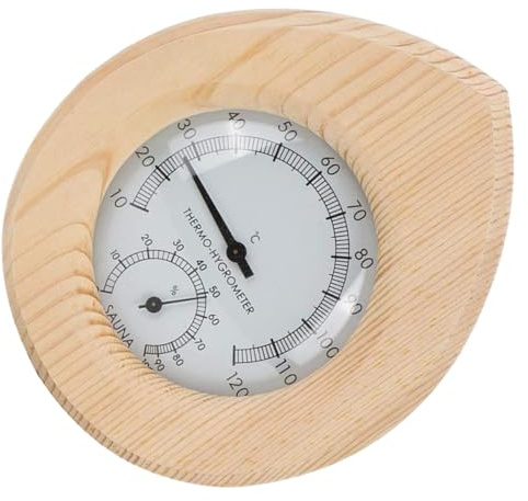 Hemobllo Medidor De Temperatura y Humedad Para Sauna y Hogar, Higrómetro Colgante Duradero, Lectura Clara Escala Precisa, Adecuado Para Interiores y Salas De Sauna