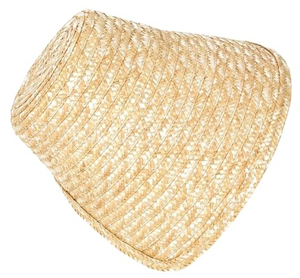MCAOAL Bonnet de Paille Vintage français élégant à Large Bord, Accessoire de fête de Mariage côtier pour Femmes et Hommes, Seau de Mode Vintage en Paille à Larges Bords
