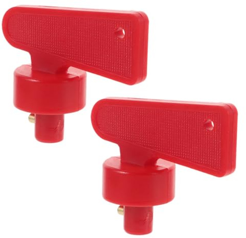 WHAMVOX Chiave Rosso Interruttore Stacca Batteria 2 Pezzi Plastica per Modifiche Auto e Batterie Marine