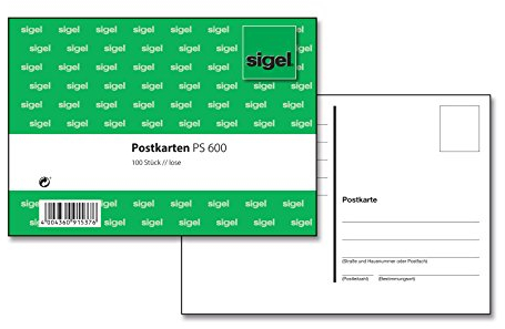 SIGEL PS600 Postkarten blanko weiß, A6, 100 Stück