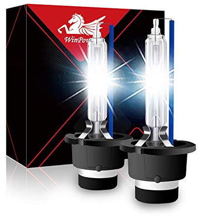 WinPower D4S Xenón Bulbo 35W HID Faro Lampara Reemplazar kit para 12V Coche 8000K Blanco Frío, 2 Bombillas