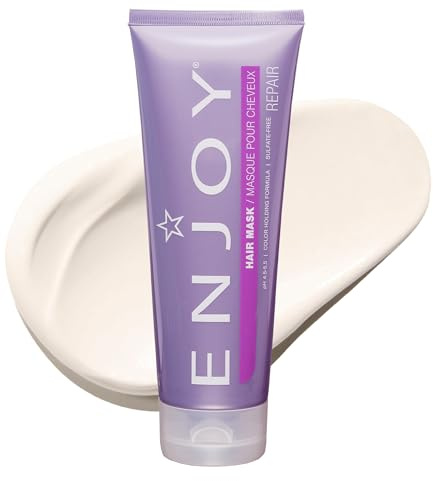 Enjoy Hair Mask, Intensive Deep Conditioning Treatment for Dry & Unruly Hair, Smoothing & Hydrating Repair with Keratin & Pea Protein, Weightless Formula, 8 Oz