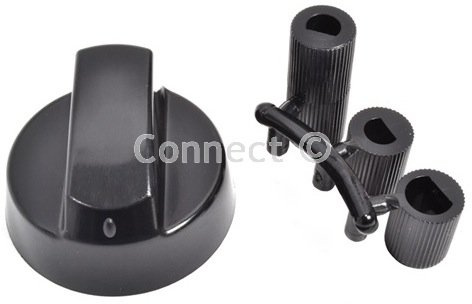 Electruepart Universal schwarz-Control Regler für Öfen, Herden und Kochfelder (Pack von 6)