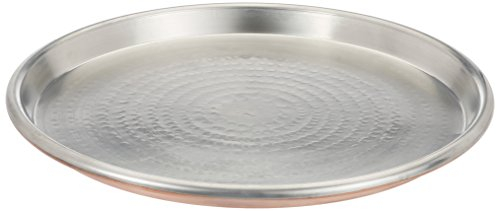 Vigor Blinky 94080-45 flache runde Pfanne aus verzinntem Kupfer, Randhöhe 3 cm, Durchmesser 45 cm