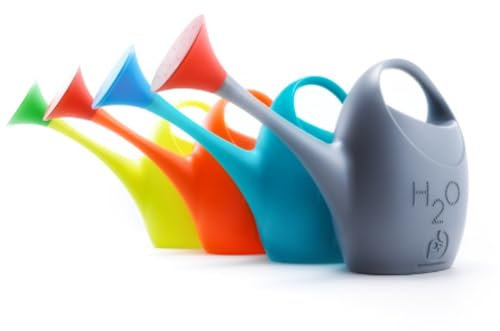 Ecoplast | Annaffiatoio Piccolo H²O da 3 Litri, Colori Assortiti, Verde/Grigio/Turchese/Arancione, 40,5x12x25, Made in Italy