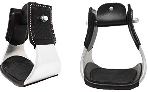 Pro Rider Pferd Sattel 5–1/10,2 cm Extra Breit Western Steigbügel 7,6 cm Hals 4–1/5,1 cm 51133br Reifenprofil