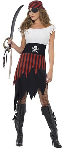 Smiffys Pirate Wench Costume, Black Halloween und Karneval