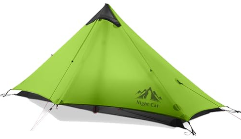 Night Cat Ultralight Tent 1 Person for Professional Backpacker Hiker 2 LBS Only Lanshan Backpacking Bivvy Ground Tent Heavy Rain Waterproof Trekking Pole Not Included