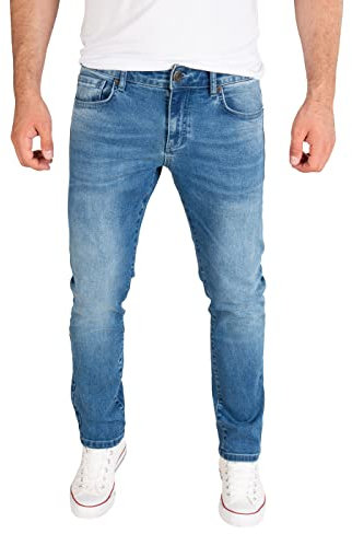 Yazubi - Slim Fit Herren Jeans Akon - Moderne Jeanshosen Für Männer, Mittelblau (Blue Horizon 183929), W33/L30