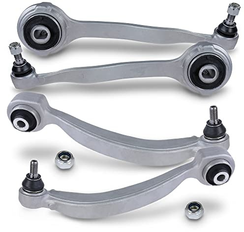 ATEC Germany 1x Brazo de control eje delantero izquierdo superior, 1x Brazo de control eje delantero derecho superior, 1x Brazo de control eje delantero izquierdo superior trasero, 1x Brazo de control