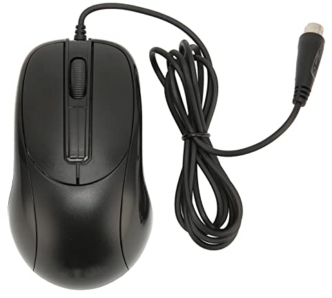 Ratón óptico de Puerto Redondo, Ratón Ergonómico de Alta Precisión con 3 Botones con Cable con Interfaz para Oficina de Escritorio de PC Antigua, Ratón con Cable de 140 Cm