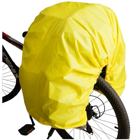 VAOLOAV Bike Saddle Bag Rain Cover 100L Bike Pannier Rack Bag Rain Cover Yellow