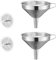 SRTSTR 2 Stück Edelstahl-Trichter Set Mit Sieb - 11cm Metalltrichter Filter für die Übertragung von Flüssigen