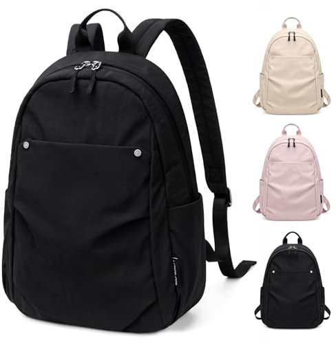 GOLF QUALITY Kleiner Rucksack Damen Klein Cityrucksack Handtasche 2 in 1 Wasserdicht Nylon Tagesrucksack Mini Backpack Women Elegant Casual Daypack für Reise Freizeit Arbeit Schwarz