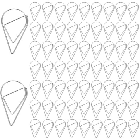Büroklammer, 100pcs Büroklammern Wasser Tropfen Form Lesezeichen Metall für Buch, Memo, Papier, Poster, Foto musterbeutelklammern büroklammern motiv musterbeutelklammern büroklammern motiv