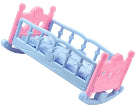 Toyvian Culla Per Bambole Giocattolo Mini Letto Per Bambine Accessorio Casa Delle Bambole Per Giochi Ruolo Per Finzione