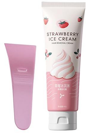 Crema per depilazione a temperatura, epilatore crema per la depilazione con spatola, prodotti depilatorie ad azione rapida, formula delicata, cura della pelle nutriente, 60 g, per la pelle sensibile