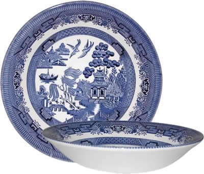 Churchill Blue Willow Coupe Soup Bowl 20cm (Set of 6)