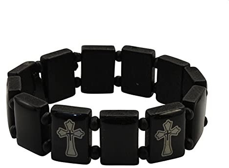 Freak Scene Holzarmband - Kreuz - schwarz