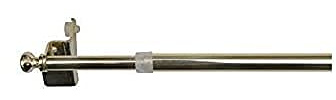 Ateliers28 Vitrage Tringles Autobloquantes Pressfix, Ø 10, 1 Tringle Extensible Autobloquante Embout Boule 80-110, Décor Laiton T10017846