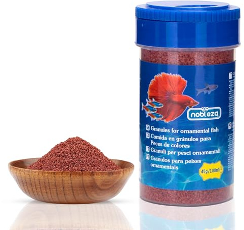 Nobleza - Alimento para Pez Pequeño, Granulado Blando de Lento Hundimiento para Peces, 45 g/ 100 ml