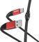 Hama Ladekabel „Extreme“ USB A auf USB C, Nylon, 1,5m (Schnellladung, Datenkabel, High-Tech, maximal kompatibel) Schwarz/Rot