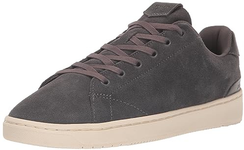 TOMS Mens Trvl Lite Low Lace Up Sneakers Shoes Casual - Black, Forged Iron Suede, 11 UK