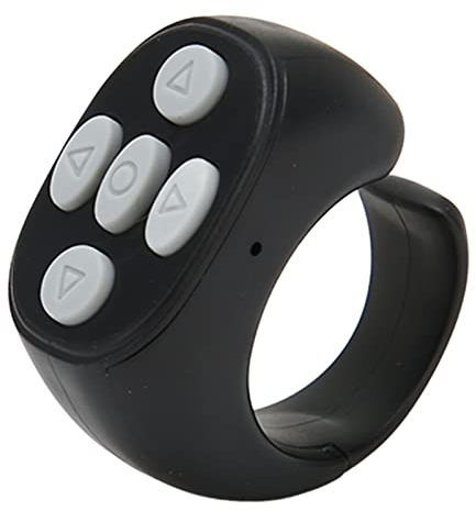 TIK Tok Kindle App Bluetooth Page Turner, 1 clé de Défilement à Distance, Anneau de Télécommande Rechargeable pour Téléphone, Appareil Photo, Selfie, Streaming Vidéo