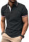zitysport Poloshirt Herren Kurzarm Shirt Atmungsaktives Golf Polo Shirt Männer Sommer Shirts Sport Basic Slim Fit Tshirt mit Brusttasche Polohemd(Dunkelgrau-3XL)