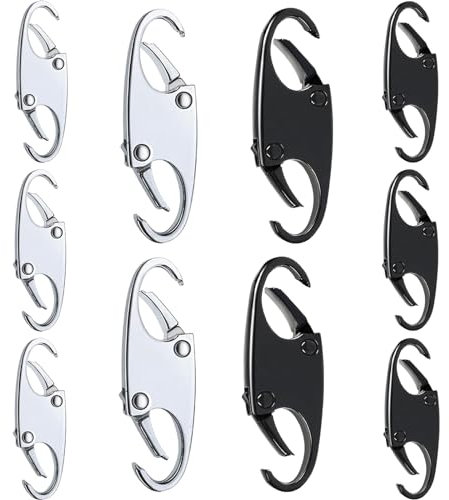 10 Pièces Clips de Fermeture Éclair Antivol, Clips de Fermeture à Glissière, Clip de Verrouillage à Double Ouverture, Petit Mousqueton en Forme de S, Serrures à Fermeture Éclair, to Keep Zipper Closed