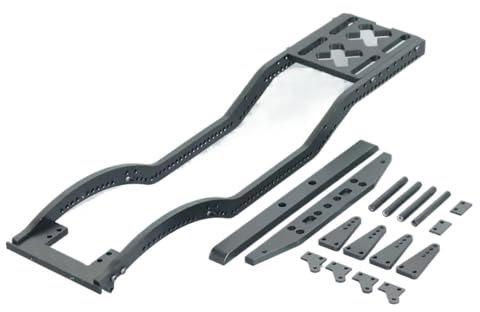 RC Car Accessories for Axial for SCX10 D90 TF2 B5 1/10 RC Crawler Metal for Chassis Set Rails Frame with Shock Towers for Leaf Springs Mounting Holes Upgrade