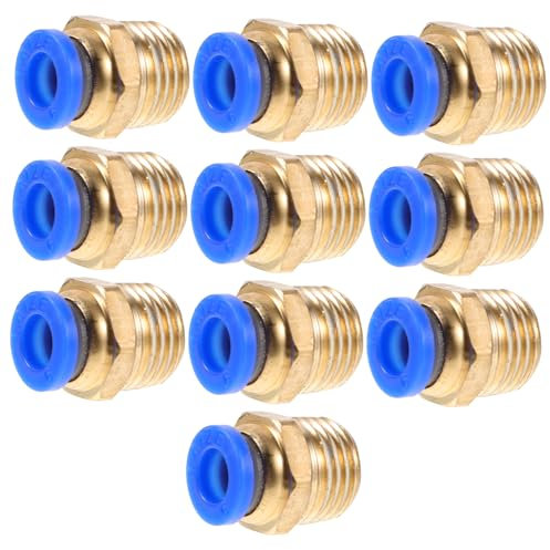 KICHOUSE 10pezzi Raccordi Dritti Per Connettori e Facile Installazione Sicuri Perdite Accessori Pratici Per Pneumatica