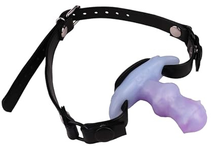 Kutocesy Mordaza de Boca Abierta de Silicona con Correas Ajustables Tipo Ancla Bondage BDSM para Hombres y Mujeres Juegos Sexuales (A)