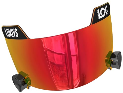 LOKIYS Football Visor - for Youth Football Helmets & Adult Helmets (Red)
