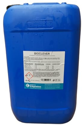 20 kg Bioclever Detergente Enzimatico Concentrato Lavatrici Lavaggio a Bassa Temperatura Rimuove Macchie di Grasso e Proteine Per Tutti i Tessuti