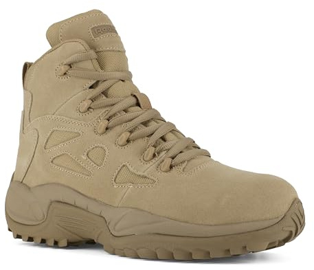 Reebok mens Rapid Response Rb Safety Toe 6 Stealth With Side Zipper Military Tactical Boot, Desert Tan, 9.5 US