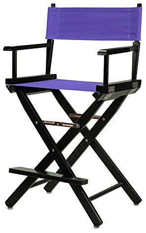Casual Home 220-02/021-41 Director Chair 24 - Counter Height BlackFrame/Purple Canvas
