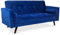 Menzzo Slow Schlafsofa, Samt, Blau, 186