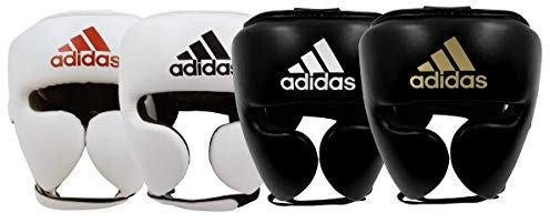 Adidas AdiStar Pro - Protezione per la testa per adulti, uomini e donne, per allenamento boxe, nero/oro., S